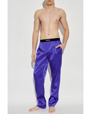 Tom Ford Silk Pyjama Bottoms - Blue