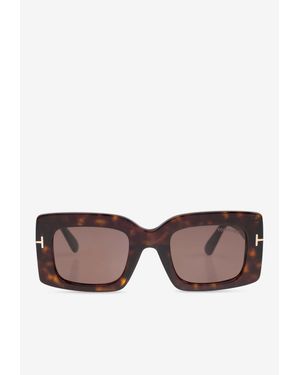 Tom Ford Brigitta Rectangular Sunglasses - Brown