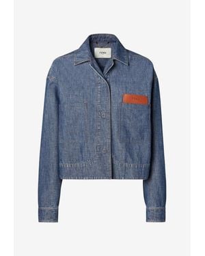 Fendi Chambray Denim Jacket - Blue