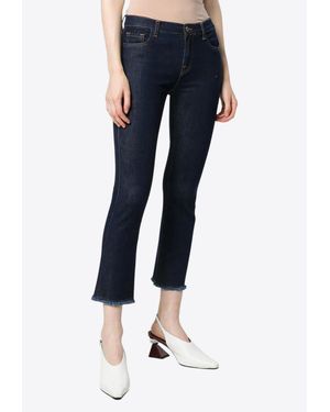 L'Autre Chose Straight-Leg Cropped Jeans - Blue