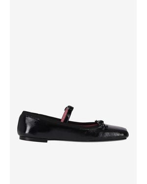 Vivetta Classic Bow-Strap Ballet Flats - White
