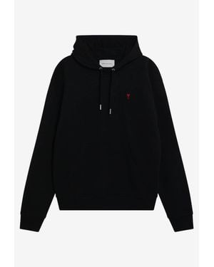 Ami Paris Ami De Coeur Hooded Sweatshirt - Black