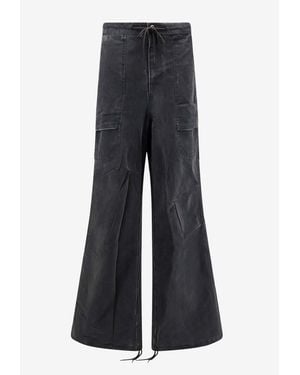 Entire studios Lace-Up Washed Jeans - Blue