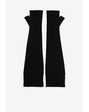 Dolce & Gabbana Long Fingerless Gloves - Black