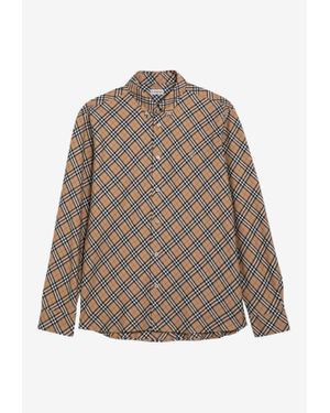 Burberry Vintage Check Long-Sleeved Shirt - Brown