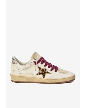 Golden Goose Ball-Star Low-Top Trainers - Natural