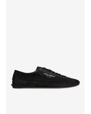 Dolce & Gabbana Lipari Low-Top Suede Sneakers - Black