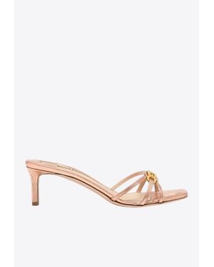 Tom Ford Whitney 55 Laminated Leather Mules - Pink