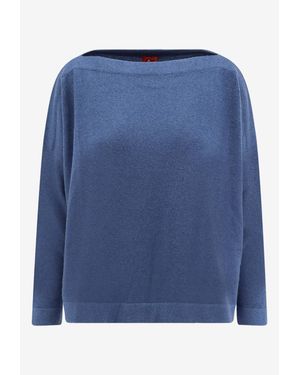 F Cashmere Daisy 1 Cashmere Sweater - Blue