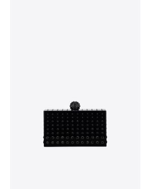 Aquazzura Tequila Crystal-Embellished Clutch - Black