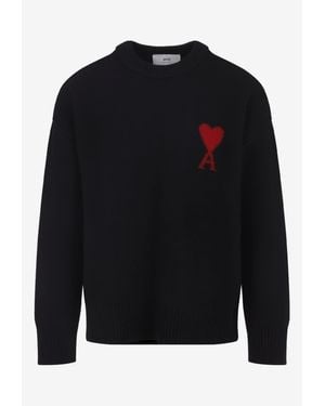 Ami Paris Adc Crewneck Sweater - Blue