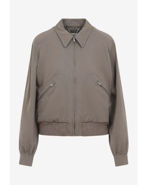 Maison Margiela Wool Zip-Up Jacket - Gray