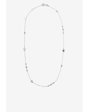 Tory Burch Delicate Moondance Necklace With Charms - White