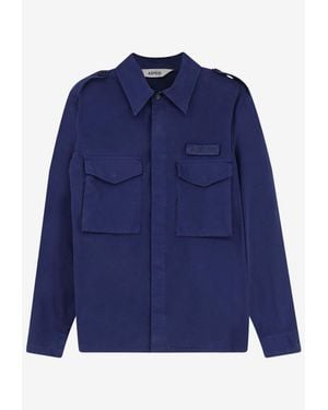 Aspesi Field Lived Casual Shirt - Blue
