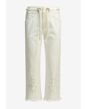 Isabel Marant Alison Straight-Leg Jeans - White