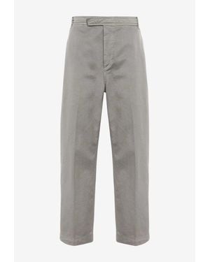 Thom Browne Straight-Leg Utility Chino Pants - Gray