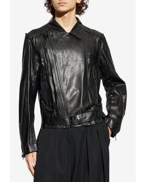 Balmain Classic Biker Jacket - Black