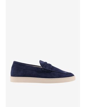 Brunello Cucinelli Saddle Trim Loafers - Blue