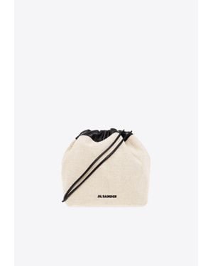 Jil Sander Dumpling Bucket Shoulder Bag - White