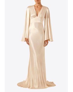 Shona Joy La Lune Backless Maxi Dress - Natural