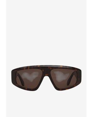 Alaïa Aviator Mask Sunglasses - Gray