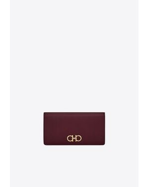 Ferragamo Gancini Continental Wallet - Purple