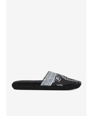 Versace I <3 Baroque Print Slippers - White