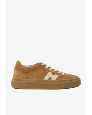 Hogan Crosswind Nubuck Low-Top Sneakers - Brown