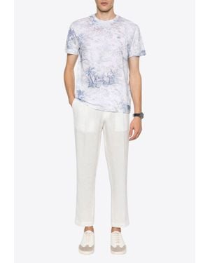 Etro Jungle Print Crewneck T-Shirt - White