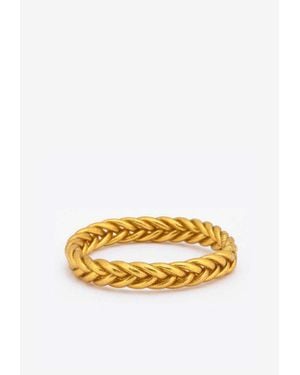 Baan Buddhist Braided Bangle - Metallic