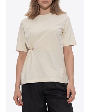 KENZO Boke Flower Pin Draped T-Shirt - Natural