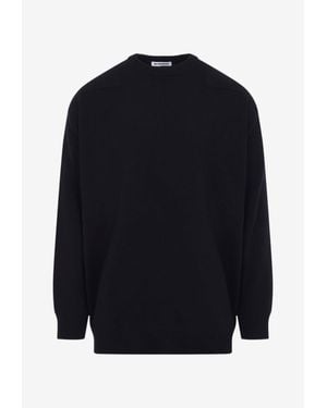 Jil Sander Knitted Wool Sweater - Blue