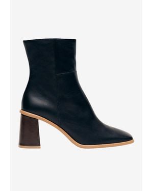 Alohas West 75 Vintage Leather Ankle Boots - Blue