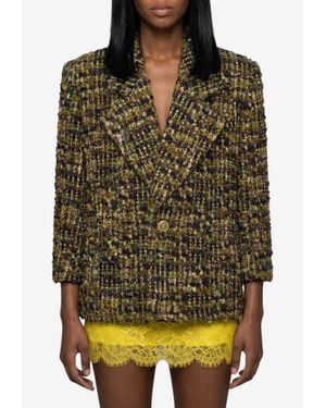 Saint Laurent Boxy Tweed Blazer - Multicolor