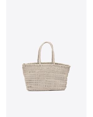 Dragon Diffusion Braided Tote Bag - White