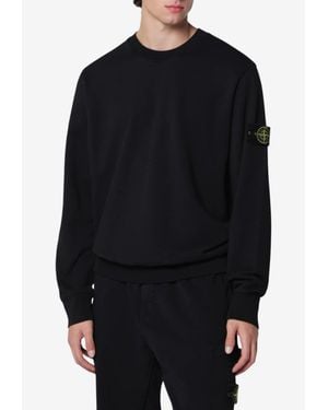 Stone Island Compass Badge Crewneck Sweatshirt - Black