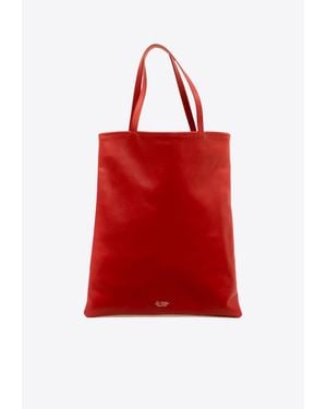 LA ROSE Leather Tote Bag - Red