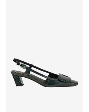 Roger Vivier Belle Vivier 45 Slingback Pumps - Green