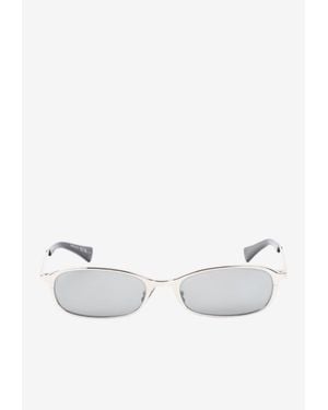 Saint Laurent Mia Oval Sunglasses - White