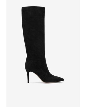Gianvito Rossi Hansen 85 Knee-High Suede Boots - Black