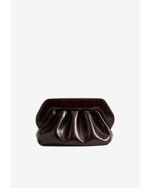 THEMOIRÈ Bios Rigato Vegan Leather Clutch Bag - Black