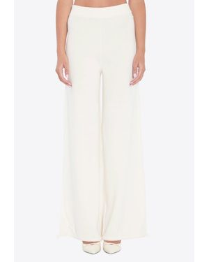 Max Mara Nigeria Wool Knit Pants - White