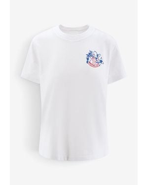 Moncler Logo Print T-Shirt - White