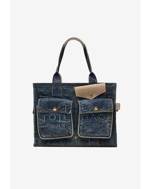 Marc Jacobs Large Suede Cargo Tote Bag - Blue