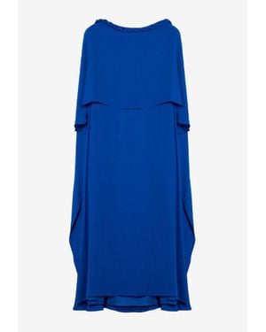 Valentino Electric Silk Midi Dress - Blue