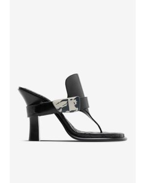 Burberry Bay 105 Leather Sandals - White