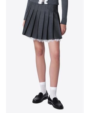 Self-Portrait Lace-Trim Mini Skirt - Black