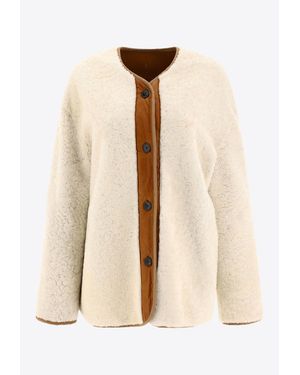 Giovi Reversible Shearling Jacket - Natural