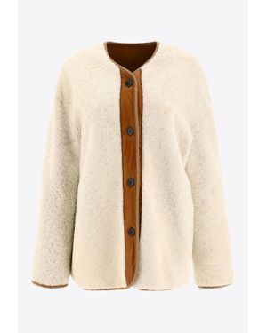 Giovi Reversible Shearling Jacket - Natural
