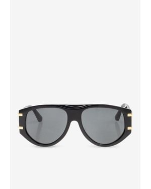 Dolce & Gabbana Dg Logo Aviator Sunglasses - Gray